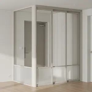 (26년 신상) 3연동 소형(기본유리)+디바이딩형 파티션 소형(중가유리)