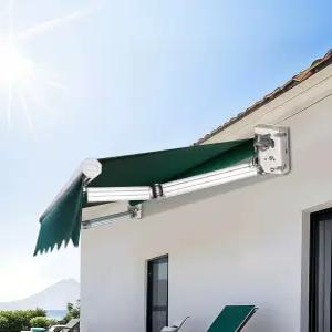 발코니 차양막 접이식 어닝 기둥형 수동 비가림 테라스 캐노피 야외