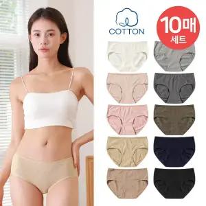 (30%즉시할인) 기획 순면미디 세트 (10매세트) 여성팬티 면팬티