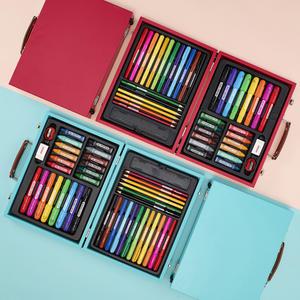 졸업 입학 새학기 선물 드림아트 컬러페인팅 하드케이스 미술세트 레드/민트