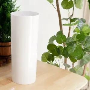 3+1) 플라스틱 원형 원통 긴 화병 아크릴화분 15x40cm 조화 꽃병 인테리어 소품 원예 용품 꽃꽂이 가드닝
