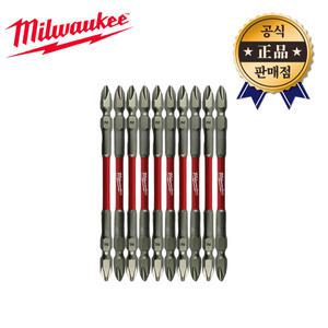 밀워키 양날토션비트 48-32-4364 10PCS 십자비트 6.35mm 임팩드라이버날