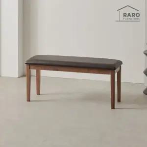 라로퍼니처 로망 고무나무 원목 방석 2인용 벤치 식탁 의자 2인 밴치