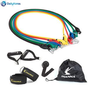 멀티 튜빙세트 도어앵커 근력운동 라텍스밴드 헬스 재활 휴대용 탄력 홈트레이닝 D