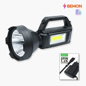 슈퍼빔 태양광충전 겸용 충전식 LED 써치라이트 손전등 후레쉬 탐조등 순찰 경비