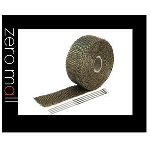 오토바이 머플러 배기 파이프 튜닝 방열 유리 섬 테이프 티타늄