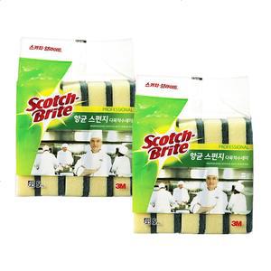 3M 스카치브라이트 스폰지 양면 다목적수세미 대 5p x 2개