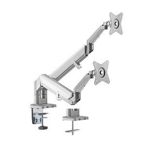 최대 32인치 좁은 책상 벽 밀착형 듀얼 모니터 풀모션 스탠드암 브라켓 거치대 삼성 LG 엘지호환브라캣