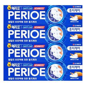 엘지 페리오 캐비티 충치케어 알파 치약 150g 4입 1개