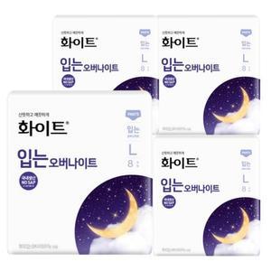 화이트 입는 오버나이트 대형 팬티형 8매 4팩 SD
