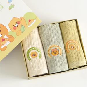 카카오프렌즈 춘식 타올 모달 30수 타월 3개 선물 세트