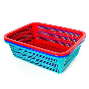 지오리빙 광주리 왕대 플라스틱 채반 바구니