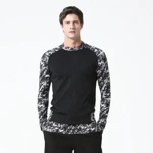 베이직엘르 남성인 페인팅 집업 래쉬가드 BEM-S945K