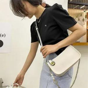 [셀러허브][라일리] Rly 여성 골드 유니크 체인 스트랩 투웨이 크로스 숄더백 (S9508576)