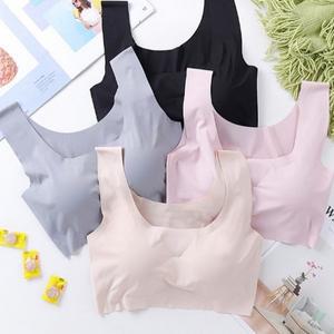 [기타]초경량 노와이어 심리스 브라탑 시원한 여름 여자 스포츠브라 편한 여성 브래지어 속옷