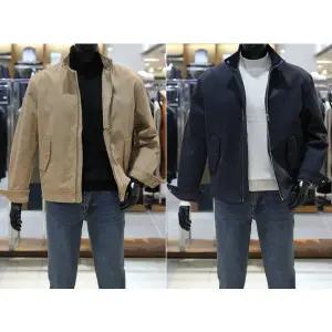 [바쏘](의정부점)24 FW 클래식 빈티지 스웨이드 면터치 해링턴 재킷 점퍼 2종 [ 베이지,딥네이비 ]