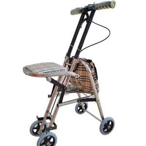 블루 보행기 경량 휴대용 할머니유모차 경량보행기 바퀴 일제 접이식 성인용