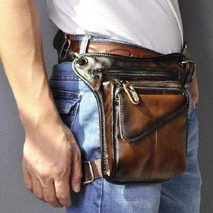 가죽레그백 라이딩 다리 팩 힙색 허벅지 오토바이 남성용 메신저 숄더 벨트 백