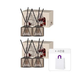 쿤달 시그니처 퍼퓸 디퓨저 세트 블랙체리 (본품, 200ml, 2개+섬유스틱, 10P)  , 2개 + 증정(고급 쇼핑백,1개)