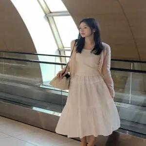 [CRKO] 온드 핀턱 스커트 / 캉캉스커트 티어드스커트 롱스커트 밴딩 프릴 화이트스커트