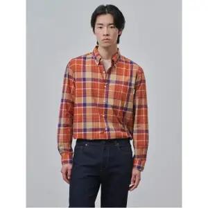 [빈폴멘] 펜포켓 멀티체크 셔츠  오렌지 (BC4864C138)