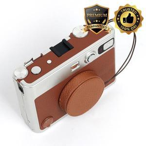 Fujifilm Instax Mini EVO 카메라 렌즈 커버에 적합한 캡 PU  가죽 분실 방지 보호 케이스 액세서리