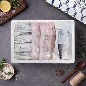 [제주반했어] 명품 옥돔 2마리 세트 1.46kg(갈치500g*1미,옥돔180g*2미,고등어150g*4팩/선물가방 포장)