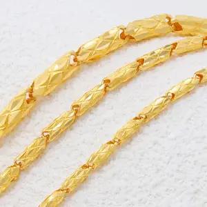 여자 남자 순금 목걸이 11.25g 대나무 컷팅 체인 줄 [글라이드]