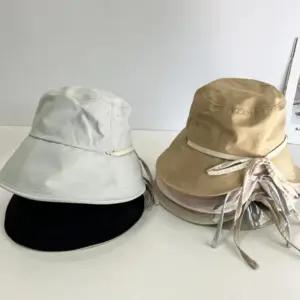 여성 탄탄한 자외선차단 휴가 여름 방수 챙 벙거지