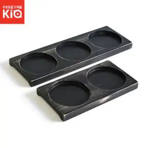 양념통목판빈티지 2구 3구 우드 나무받침 받침대 소스 식기받침 멀티 용기받침