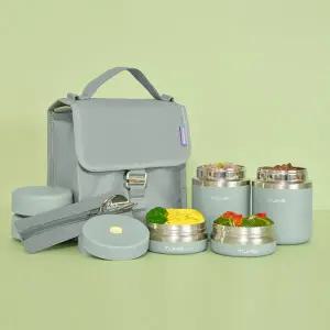 [텀스] 보온도시락 4P + 슬림 수저세트