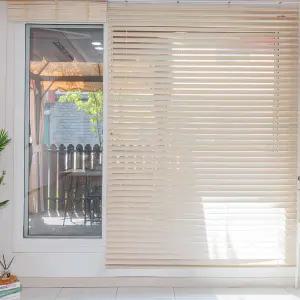 LUCKHEE 우드블라인드 오동-01-화이트 나무 원목 커튼 암막 거실창 창문 브라인드