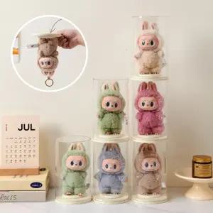 땡큐베리메르시 투명 원통형 아크릴 케이스 라부부 크라이베이비 스컬판다 호환 인형 보관함