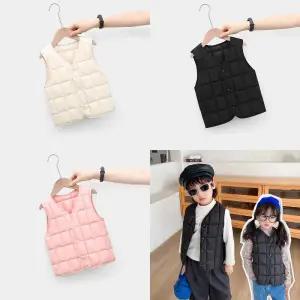 루나버블 간절기 체크 와플 패딩 조끼 7-15호 남녀공용 아동 남아 여아 어린이 키즈 유치원 어린이집 봄 가을 겨울 단체 선물 이너 보온 똑딱이 베이직 무지 브이넥 V넥 경량 솜 깔깔이 아우터 쪼끼