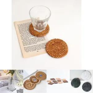 라탄 원형 컵받침/냄비/받침/컵홀더/티코스터/받침대/멀티/찻잔/코스터/컵패드/잔받침/커피잔/음료