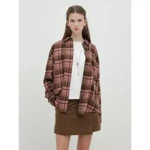 [올리브데올리브](신세계 사우스시티)[On-line exclusive] 오버핏 기모 체크 셔츠 OH5WBA83