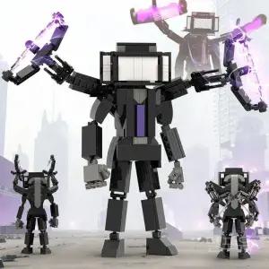 Skibid 블록 세트 타이탄 스피커맨 카메라맨 Tvman 벽돌 DIY 모델 장난감