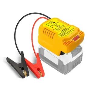 호환 디월트 20V 배터리 자동차 점프 스타터 12V 차량용 배터리 부스터 케이블 클램프 포함