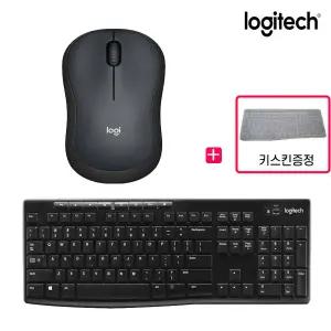 로지텍코리아 M221 블랙 + K270 무선 키보드 마우스 세트 키스킨포함