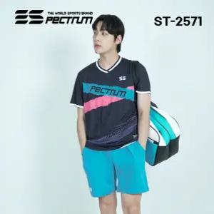스펙트럼 ST-2571 BK 남성/여성 반팔티 게임웨어 경기복 배드민턴 탁구 스쿼시 스포츠의류 ST-2571 BK