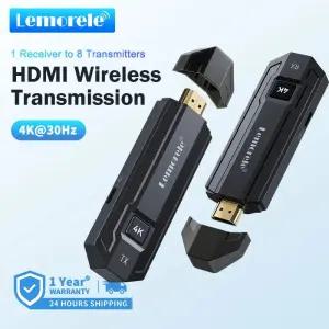 HDMI무선송수신기 Lemorele P50 4K 무선 HDMI 비디오 송신기 수신기 키트 -모니터 프로젝터 HDTV-PC 카메라