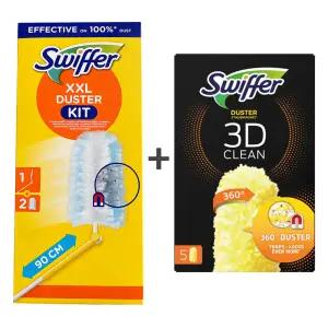 스위퍼 더스터180 먼지털이개 90cm 롱핸들1개 리필2입+스위퍼더스터 360 리필5입