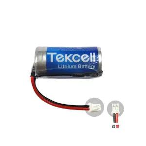 197번 텍셀 배터리 CR123A 3V /커넥터 검빨 가정용 산업용 다용도 건전지 Tekcell