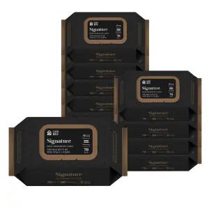 숨 시그니처 물티슈 70매 10팩 고평량 유아용 엠보싱 환자용