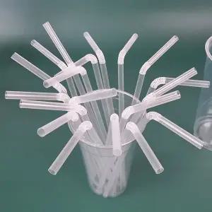 [대성산업]보니팩 개별포장 자바라빨대 투명 스트로우 7x30cm 1팩 500개