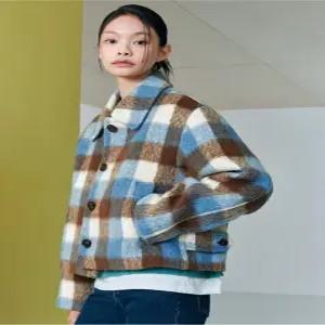 [LAP] 울혼방 체크 코트 AQ4WTB61