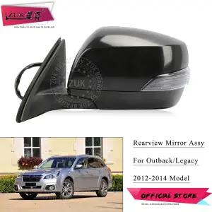 9 핀 자동차 외부 도어 사이드 백미러 스바루 아웃백 레거시 2012 2013 2014 용 전기 접이식 난방 포함