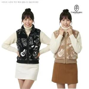 까스텔바작 여자 골프웨어 겨울 자카드 밍크 조끼 BGDWVT-704