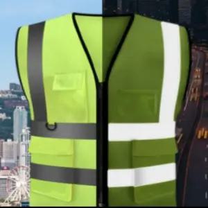 신호수 조끼 안전 작업복 형광 포켓 반사띠 (WFK5UZU)