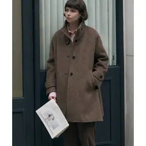 [드로우핏 우먼](신세계 사우스시티)래빗 앙고라 울 핸드메이드 플레어 하프 코트 [3COLOR]